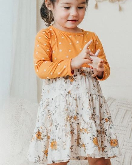 Orange Floral Dress