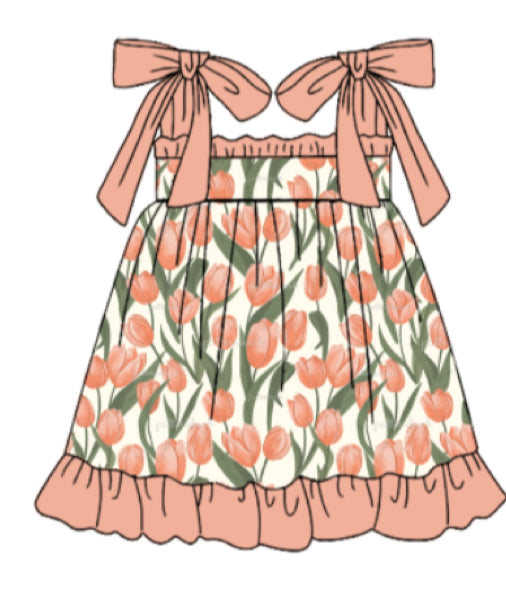 **Pre Order** Pink Impression Tulip Dress