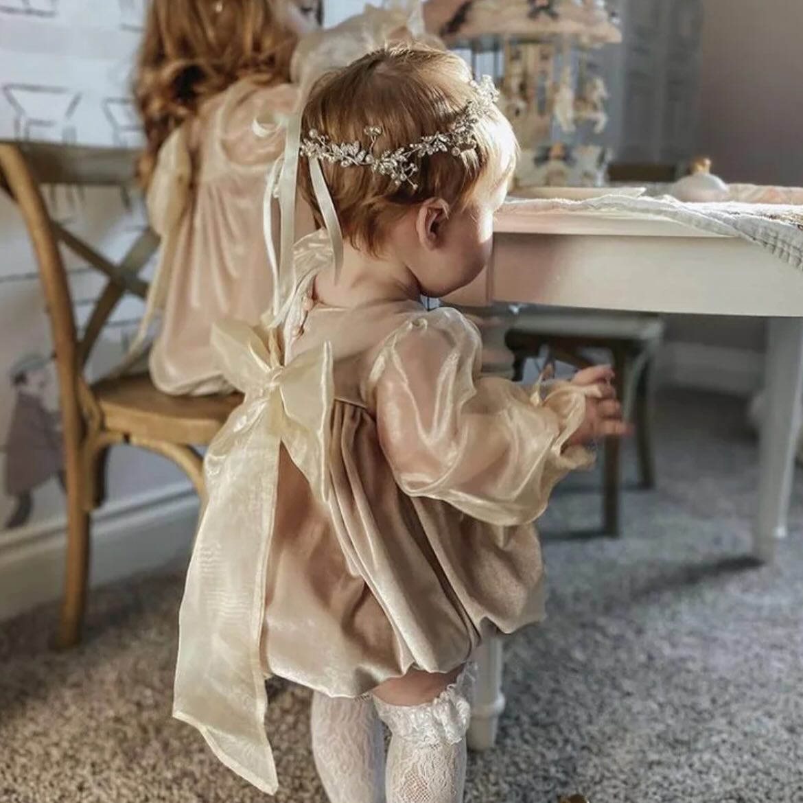Cream Velvet Romper