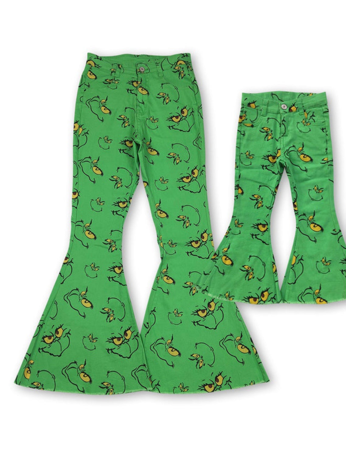 Denim Grinch Mommy & Me Pants