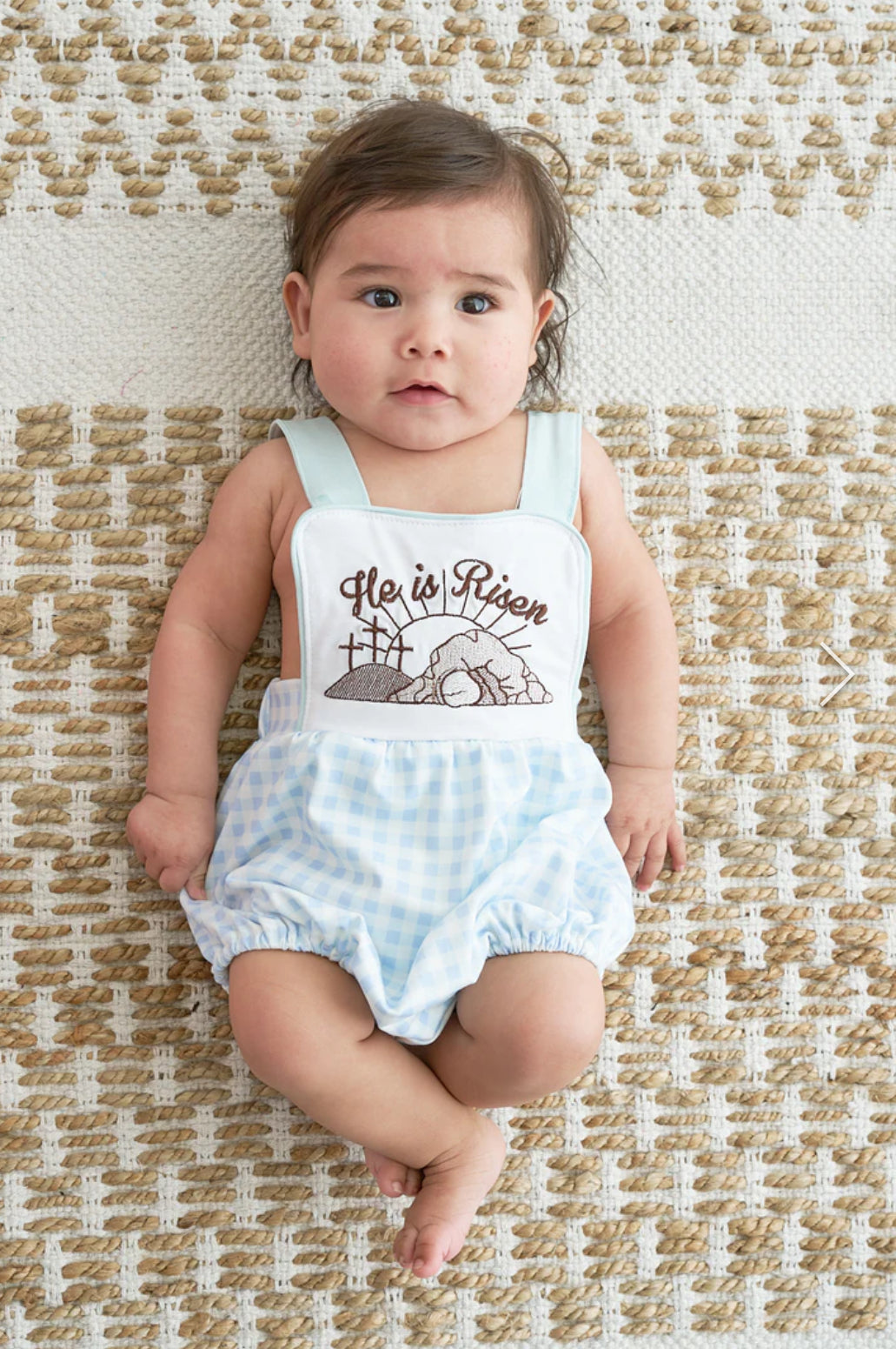 He Is Risen Bubble Romper