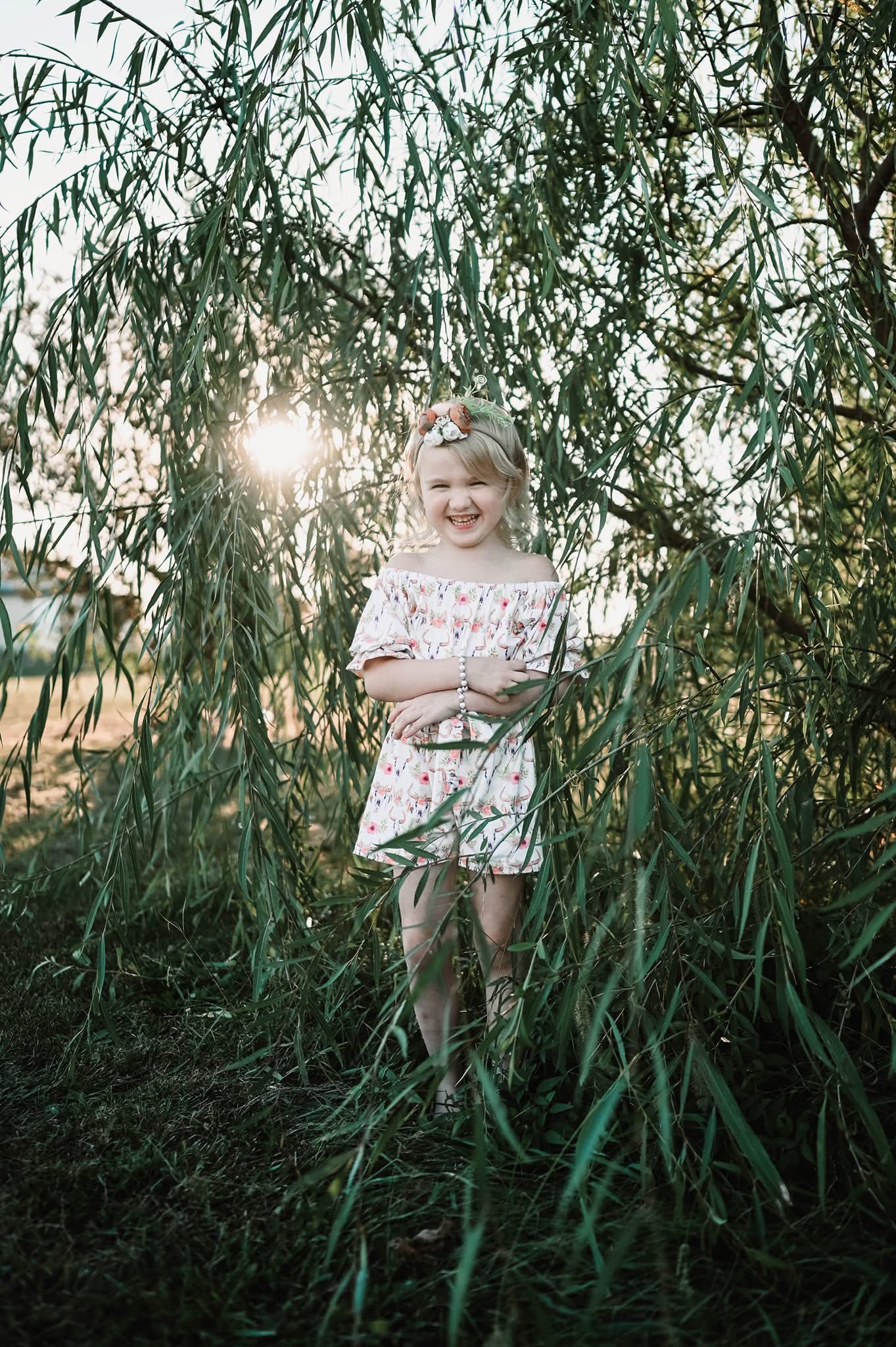 Floral and Steer Romper
