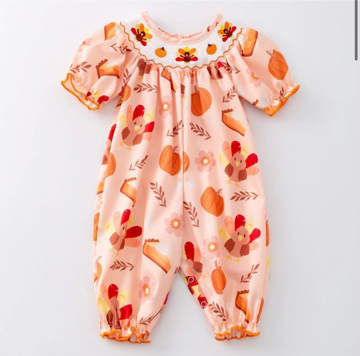 Smocked Thanksgiving Romper