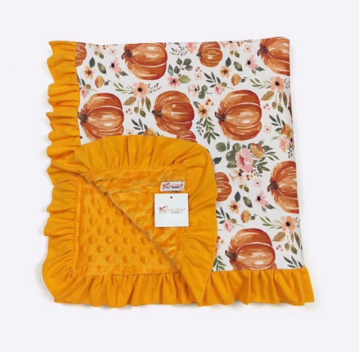 Watercolor Pumpkin Blanket