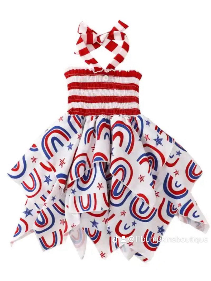 American Rainbow Hankerchief Dress