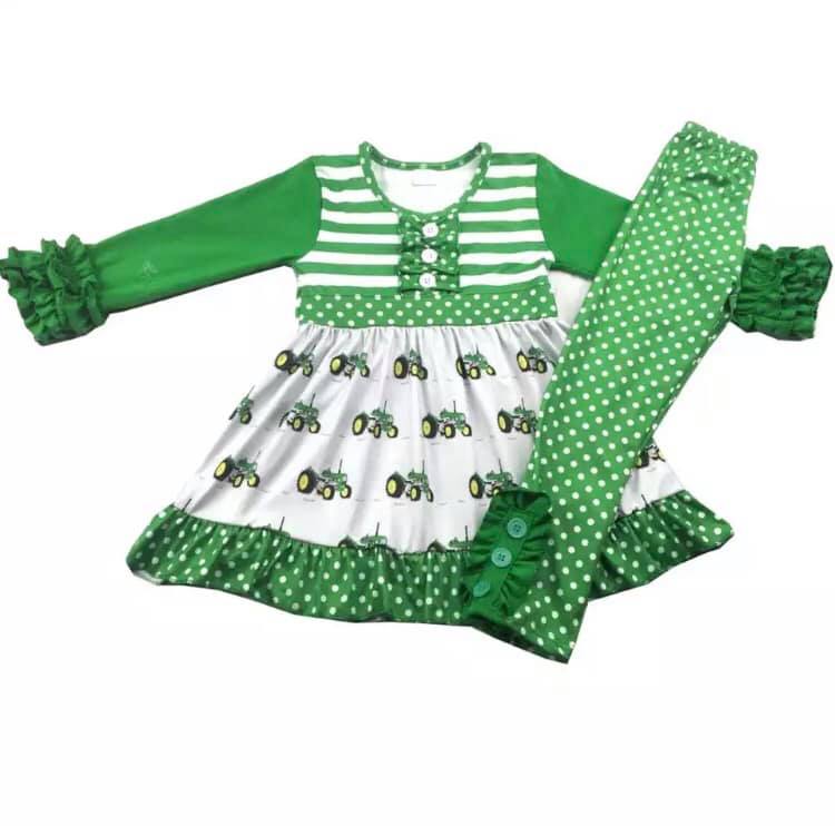 Ruffled Tractor Set