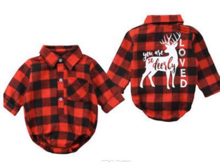 Dearly Loved Checkered Onesie