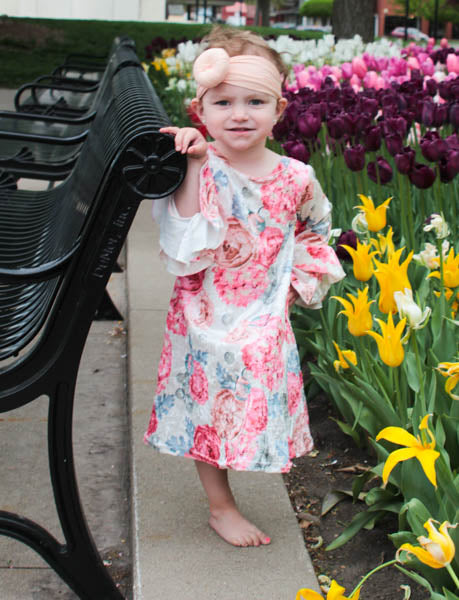 Velvet Floral Criss Cross Dress
