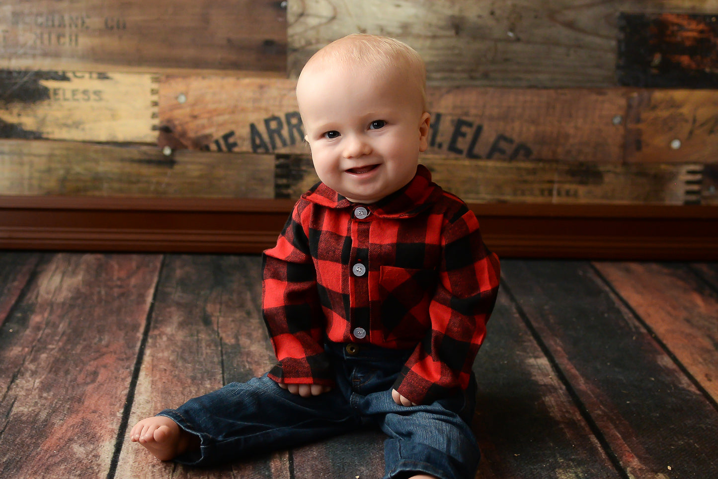 Dearly Loved Checkered Onesie
