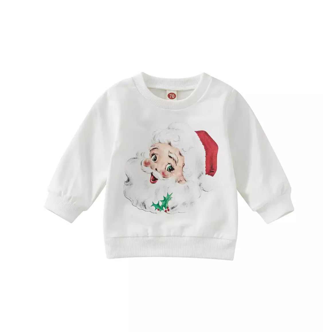 White Vintage Santa Sweater