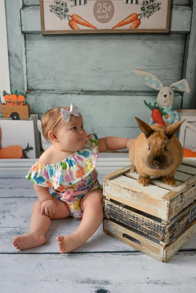 Easter Bunny Ruffled Romper