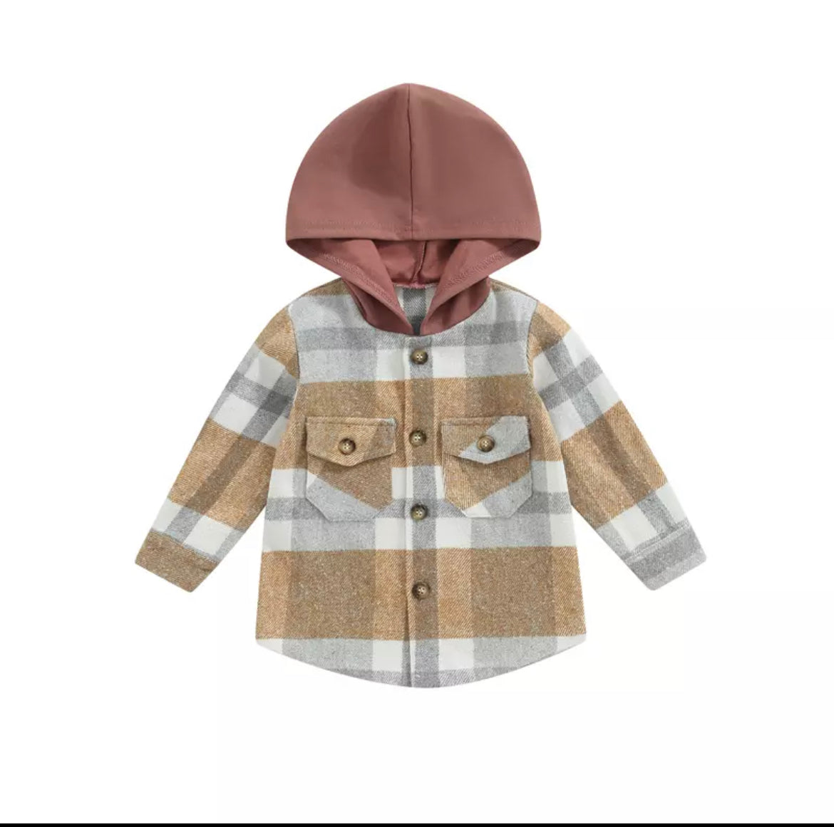 Plaid Hooded Shacket