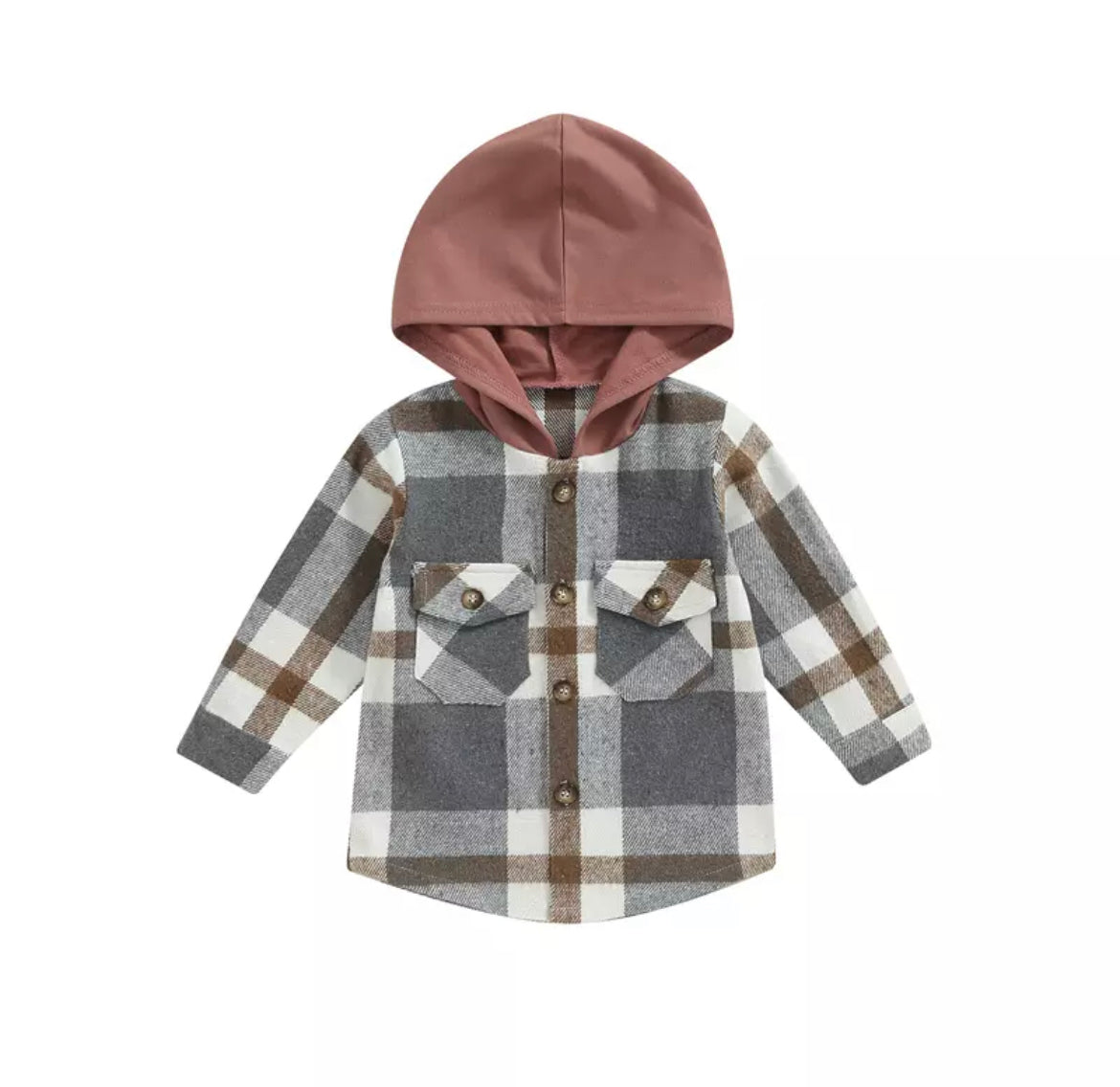 Plaid Hooded Shacket