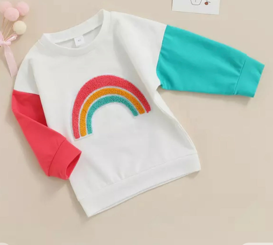 Rainbow Patchwork Sweatee