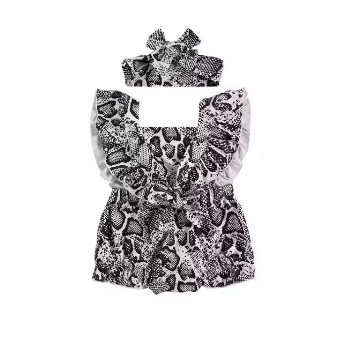 Snake Print Romper