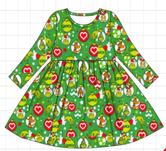 Ruffled Grinch Dress