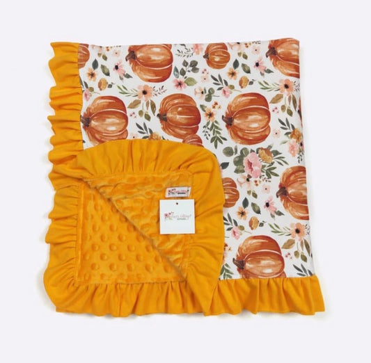 Watercolor Pumpkin Blanket