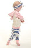 Blush & Stripes Hoodie Set