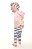 Blush & Stripes Hoodie Set