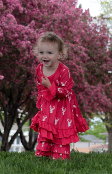 Ruffles & Deer Print Outfit
