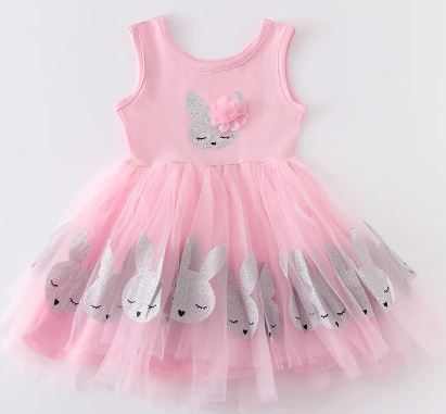 Pink Bunny Ruffle Tutu Dress